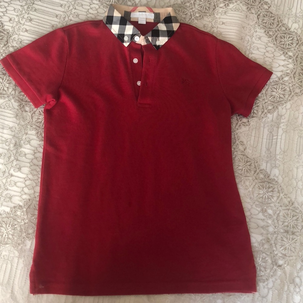 Red Burberry boy shirt